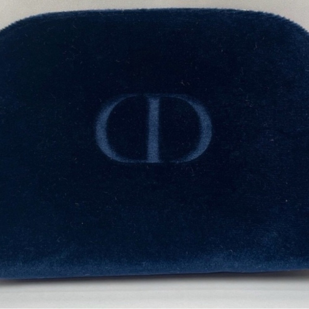 Dior Midnight Blue Velvet Makeup Bag